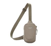 LARKSON Bolso de Hombro Señoras Hombres Gris - Nils - Bolso de Pecho Antiborro para Ocio, Viaje, Senderismo, Festival - Compartimento para Móvil, Llaves, Cartera - Repelente al Agua