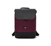 LARKSON Mochila Mujer Gris Rojo - Nina - Mochila con Compartimento para Portátil para Universidad Trabajo Viajes y Bicicleta - Medium Backpack - Repelente al Agua
