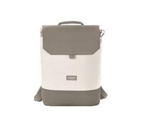 LARKSON Mochila Mujer Menta Crema Gris - Nina - Mochila con Compartimento para Portátil para Universidad Trabajo Viajes y Bicicleta - Medium Backpack - Repelente al Agua