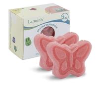 Larminly | Esponja Baby de fibra de Konjac de origen natural - Suave para bebés y niños, suave para mojar (rosa)