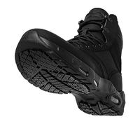 LARNMERN Botas antideslizantes para hombre, antideslizantes, con cojín de aire, cremallera lateral, informales, cómodas, militares, zapatos de trabajo, color negro, Negro -, 39 EU