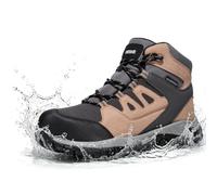LARNMERN PRO Botas de Seguridad para Hombre Botas de Trabajo Punta Acero | Impermeables Zapatillas Seguridad Antideslizante Botas de Trabajo Resistente Pinchazos Caña Zapatillas Trabajo Comodas