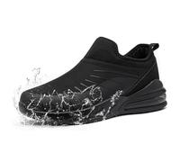 LARNMERN Zapatos Antideslizantes Mujer Zapatillas de Cocina Hosteleria Slip-On Calzado Casuales colchón Aire Camina Impermeable,negro/46 EU