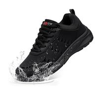 LARNMERN Zapatos de Cocina Mujer Zapatillas Antideslizantes,Negro,38 EU