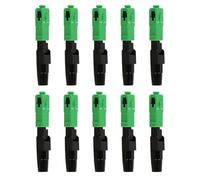 Laroal 10 Piezas de Conector rápido de Fibra óptica SC, Adaptador de Conectores rápidos de Fibra óptica SC monomodo Integrado para Red CATV