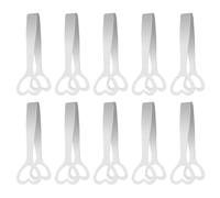 Laroal 10 Pinzas para Dulces de Acero Inoxidable, Mini Pinzas para Servir azúcar, Forma de corazón, Plateadas, para Cubitos de Hielo, para Dulces, Pan y Pasteles.