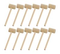 Laroal 12 minimartillos de Madera, pequeños mazos de Madera Maciza, Accesorios para Juegos de Fiesta, Martillo para Chocolate, corazón rompible, Herramienta para Romper mariscos