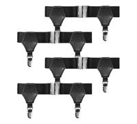 Laroal 2 pares de ligas para calcetines, clips ajustables, tirantes antideslizantes para hombres, color negro
