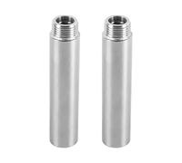Laroal 2 piezas de extensión de grifo de 100 mm G1/2 pulgadas, extensión de conexión de agua, extensión de cabezal de ducha de rosca DN15 para grifos, válvulas angulares, cabezales de ducha