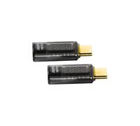 Laroal 2 uds., Adaptador USB C de 240 W, medidor de Potencia, probador Transparente con Pantalla Digital de Potencia, Adaptador de extensión USB C Macho a USB C Hembra