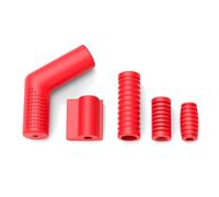 Laroal 5 Protectores de Zapata para Palanca de Cambios de Motocicleta, Funda de Goma para Palanca de Cambios, Accesorios para Proteger Las empuñaduras de la Motocicleta, Color Rojo.