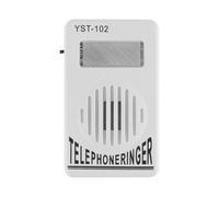 Laroal Amplificador de Timbre de teléfono Extra Fuerte con luz estroboscópica, Volumen Ajustable de 60 a 110 dB para teléfonos fijos y con Cable, Apto para Personas con discapacidad auditiva.