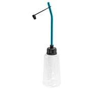 Laroal Botella de aceite para llenado de combustible, color blanco, 250 cc, 250 ml, botella de plástico para recarga y pajita de aluminio para modelo de coche RC a escala completa
