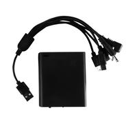 Laroal Caja de batería 6 en 1, Caja de conversión de energía con Interruptor para Varios Equipos de CC, Caja de Seguridad, gabinete electrónico, Cerradura, Altavoz