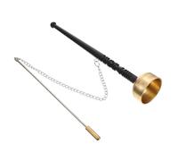 Laroal Campana budista Yinqing de mango largo, suministros para yoga y budismo, campana zen, altar de meditación, meditación budista, adecuada para oraciones y rituales espirituales