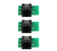 Laroal Conector RJ11 de 3 Piezas con Placa PCB, Placa de conexión RJ11 6P6C con Pin doblado, Conector telefónico de 6 Pines a Conector de Prueba de Red Dip.