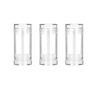 Laroal Contenedor de Desodorante de plástico Transparente Botellas de Desodorante rellenables vacías Tubos de bálsamo Labial Redondos Barra de Relleno giratoria