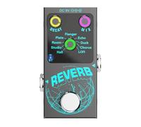 Laroal Efecto de reverberación Digital para Guitarra, 9 Tonos de reverberación, Pedal de Efectos de Guitarra, acompañamiento, decaimiento/Mezcla, perillas de Control Luminosas