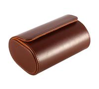 Laroal - Estuche de viaje con ruedas para 2 relojes, 2 ranuras, de piel sintética, para guardar relojes portátiles, con cojines extraíbles, organizador y expositor para relojes