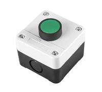 Laroal Interruptor pulsador para Abrir Puertas, Interruptor pulsador Resistente a la Intemperie, Caja de Control de un botón para Abrir Puertas, Apertura de Puertas en Interiores y Exteriores