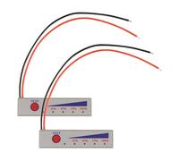 Laroal Medidor de batería de 2 Piezas, 3S, 11,1-12,6 V, indicador de Capacidad de batería, comprobador de Nivel de Potencia, Pantalla Digital, Cubierta Trasera para Coche, Barco, Caravana, Marino