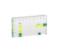 Laroal Nivel magnético de dos direcciones transparente, mini nivel de burbuja, herramienta para mediciones precisas, ideal para proyectos de carpintería, bricolaje y mejoras en el hogar