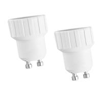 Laroal Paquete de 2 adaptadores de portalámparas GU10 a E14, Adaptador de Base de lámpara GU10 a ES para pasillos, escaleras y Balcones.