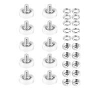 Laroal Rodillos para cajón de 19 mm, paquete de 10, ruedas de repuesto de plástico POM para cajón, polea pequeña con tuercas para muebles, caja registradora