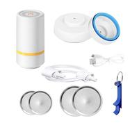 Laroal Selladora al vacío para tarros Mason, eléctrica de Mano con Manguera, Compatible con tarros Mason de Boca Ancha y Regular.