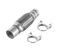 Laroal Silenciador de manguera de escape de automóvil y piezas de amortiguador Silenciador de acero inoxidable con abrazadera de perno en U Reparación de tubo de escape
