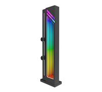 Laroal Soporte para tarjeta gráfica Mars Gaming MCA-GCB con iluminación de espejo ARGB Infinity y base antideslizante magnética con sincronización ARGB, compatibilidad universal, color negro