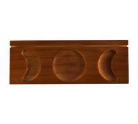 Laroal Tarot Card Stand, Wooden Altar Display, Candle Holder with Moon Phases, Wiccan Altar Decor