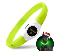 LaRoo - Collar para Perros con LED, Recargable por USB, para Perros pequeños, medianos y Grandes, 3 Modos (65 cm x 2,5 cm)