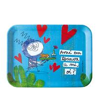 Laroom 13947 - Bandeja de Mesa avuí em tocava a mi, oi?, Color Turquesa