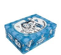 Laroom Caja metálica, Metal, Azul