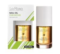 LaRosa ACEITE PARA CUTÍCULAS con Almendra Dulce, Argán y Jojoba - Hidratante y Nutritivo con Vitamina E y Extracto de Flor de Loto - Vegano y 93,6% Natural - 10 ml