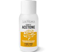LaRosa ACETONA COSMÉTICA 150 ml para uñas semipermanentes: la fórmula más fuerte con aditivos que protegen las uñas y la piel alrededor de ellas, REMOVEDOR aroma a LIMA