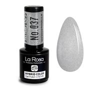 LaRosa Esmalte Semipermanente UV/LED, Plateado, 9 ml (Nº 037)