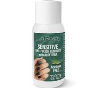 LaRosa Quitaesmalte SENSITIVE SIN ACETONA 150ml con ALOE VERA para una eliminación suave y eficaz de esmaltes, ideal para uñas quebradizas
