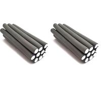 LaRosa Rulos Flexibles 18 mm - Set de 10 Bigudíes de Espuma para Rizos sin Calor - Rulos Suaves y Flexibles para Cabello con Ondas o Rizos - Color Gris (Paquete de 2)