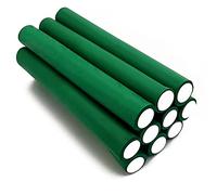 LaRosa Rulos Flexibles 22 mm - Set de 10 Bigudíes de Espuma para Rizos sin Calor - Rulos Suaves y Flexibles para Ondas y Rizos Voluminosos - Color Verde