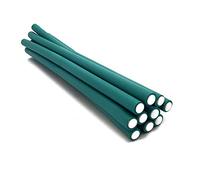 LaRosa Rulos Flexibles 8 mm - Set de 10 Bigudíes de Espuma para Rizos sin Calor - Rulos Finos y Flexibles para Rizos Muy Pequeños y Apretados - Color Verde