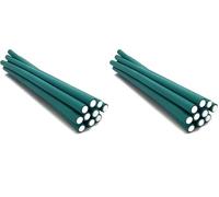 LaRosa Rulos Flexibles 8 mm - Set de 10 Bigudíes de Espuma para Rizos sin Calor - Rulos Finos y Flexibles para Rizos Muy Pequeños y Apretados - Color Verde (Paquete de 2)