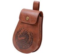 LARP - Riñonera medieval estilo vintage, accesorios de disfraz renacentista, para mujeres y hombres, de cuero, bolsa LARP, Brown, Talla única, Mass Beauty
