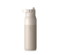 LARQ Bottle Swig Top 1 Litro - Botella de boca ancha de acero inoxidable con aislado al vacío | Mantiene el agua fría | Botella de agua reutilizable para deportes, gimnasio y viajes | Mojave Dune
