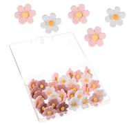 Larrel 30 chinchetas de flores, coloridas flores para tableros de anuncios, chinchetas decorativas creativas, bonitas agujas para tableros de corcho, paredes de fotos, tableros de anuncios, papel de