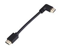 larrits 0.5 ft 15 cm HDMI de alta velocidad 2.0 cable con Ethernet macho a macho Ultra HD hdr con 90 Grado Derecho ángulo apoyo 4K * 2K 60HZ 1080P 3D HDR para HDTV PS4 XBOX 360 proyectores Laptop