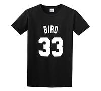 Larry and Bird Jersey Print Unisex T-Shirts Men tee Cotton Tops Black Shirt XL