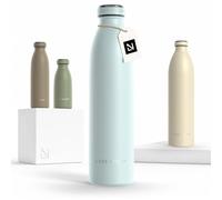 LARS NYSØM Botella de Acero Inoxidable | Botella aislada 0,75l | Cantimplora de 0,75 litros a prueba de fugas para deportes, bicicleta, perro (Misty Blue, 750ml)