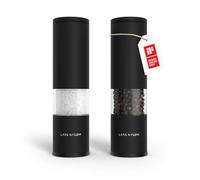 LARS NYSØM Juego de 2 Molinillos de Sal y Pimienta Manuales - Molinillo Set | Molinillo de Cerámica Ajustable - Molienda gruesa a fina - Juego de Molinillos de Especias de Diseño - Salero y Pimentero
